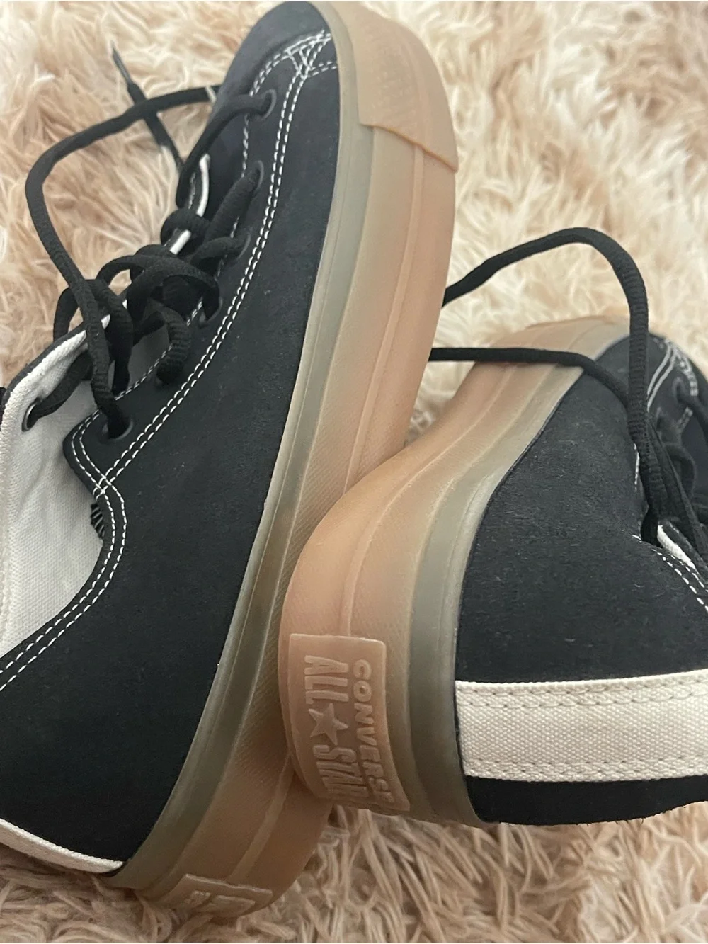 Converse Black Canvas Low-Top Sneakers with White Accents